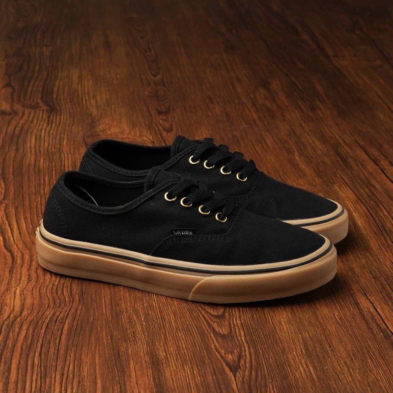 vans authentic black gold