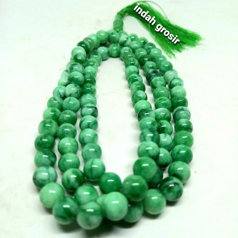 Tasbih Batu Giok Original 99Butir 8mm