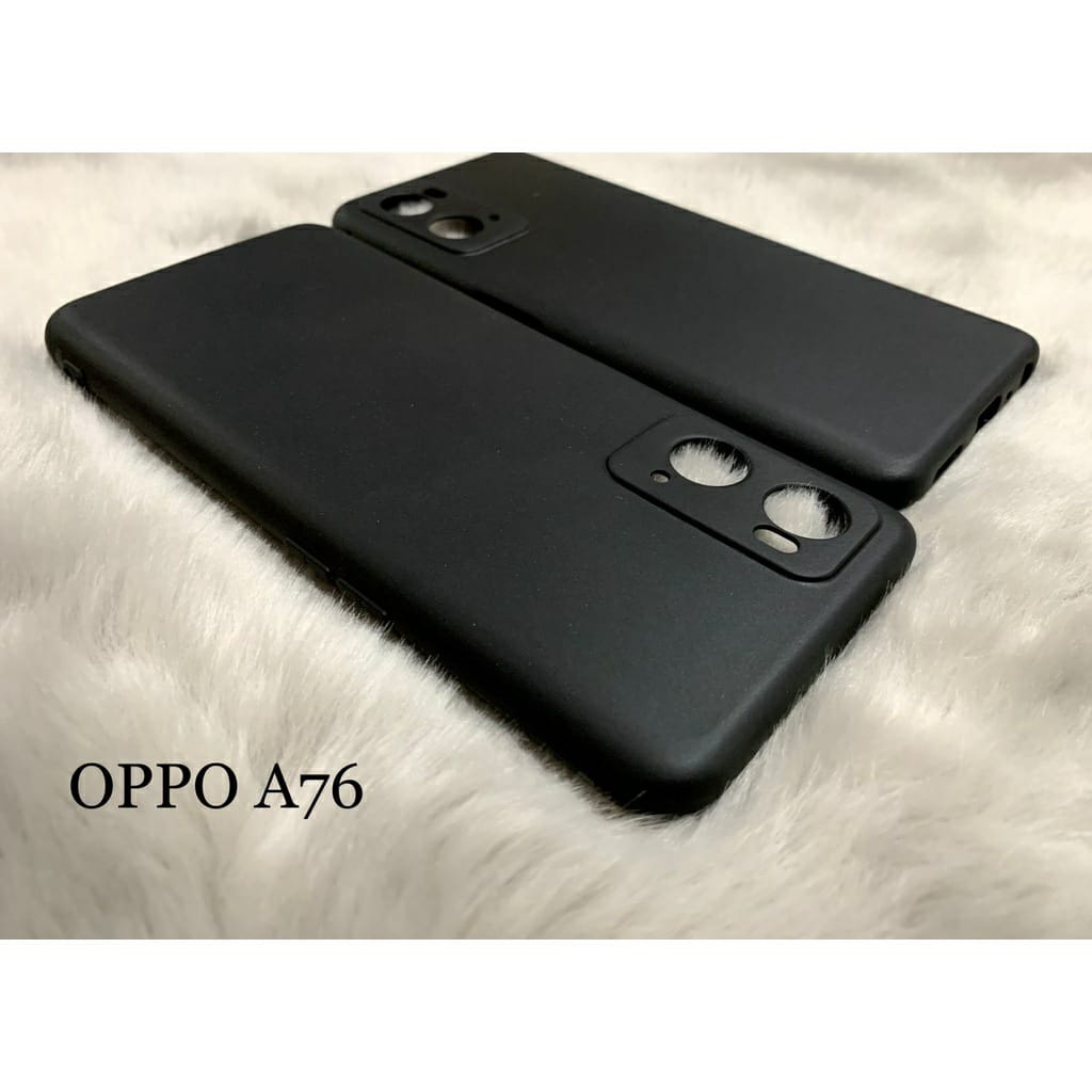 CASE OPPO A17 2022 A76 A96 SOFTCASE SLIM MATTE PREMIUM BLACK PROTECT CAMERA