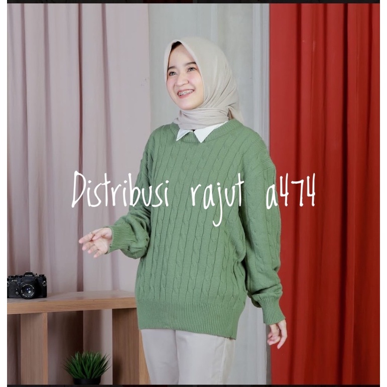 SWEATER RAJUT COUPLE PRIA WANITA COUPLE PASANGAN SOFTLY BLOUSE UNISEX RAJUT TEBAL CABLE