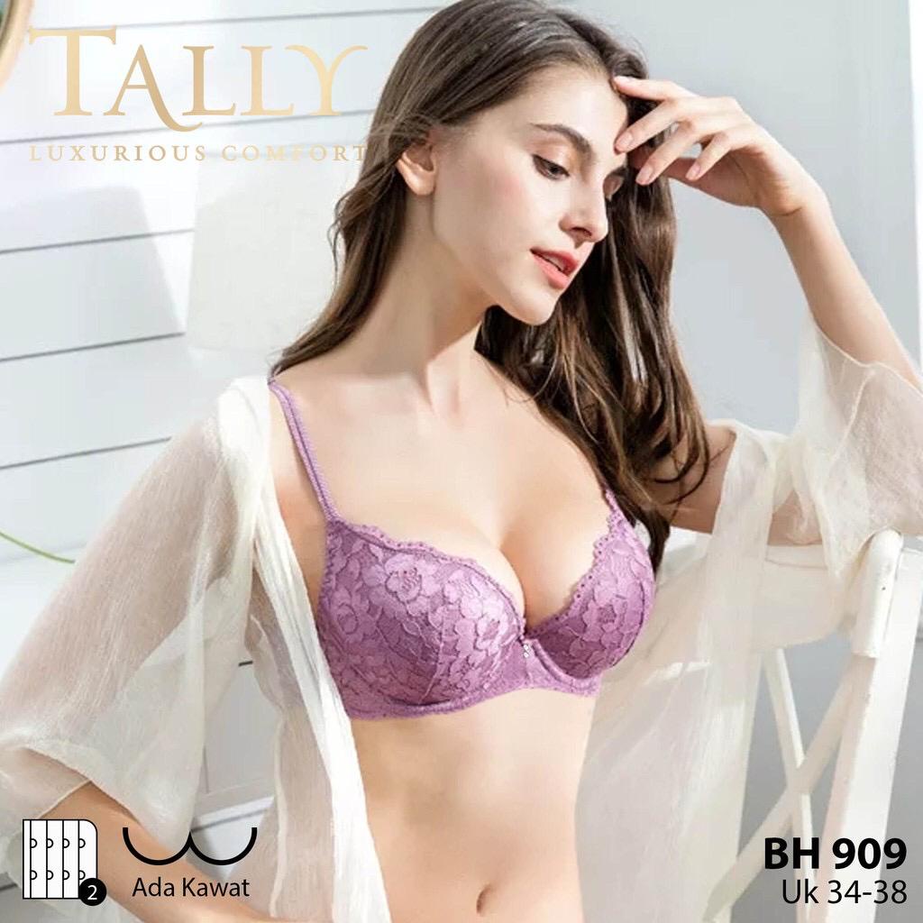 BH TALLY 909 ORIGINAL BUSA TEBAL KAWAT PUSH UP BRUKAT | BRA PUSH UP TALLY 909 BRUKAT - ALLY BRA BH 909 I CUP B | BUSA TEBAL / PUSH UP BRA I ADA KAWAT I SIZE 34-38TALLY Bra Kawat Bahan Brokat Busa Tebal Cup B Kait 2 Push Up BH 909 - Bh busa tebal Bh pushUP