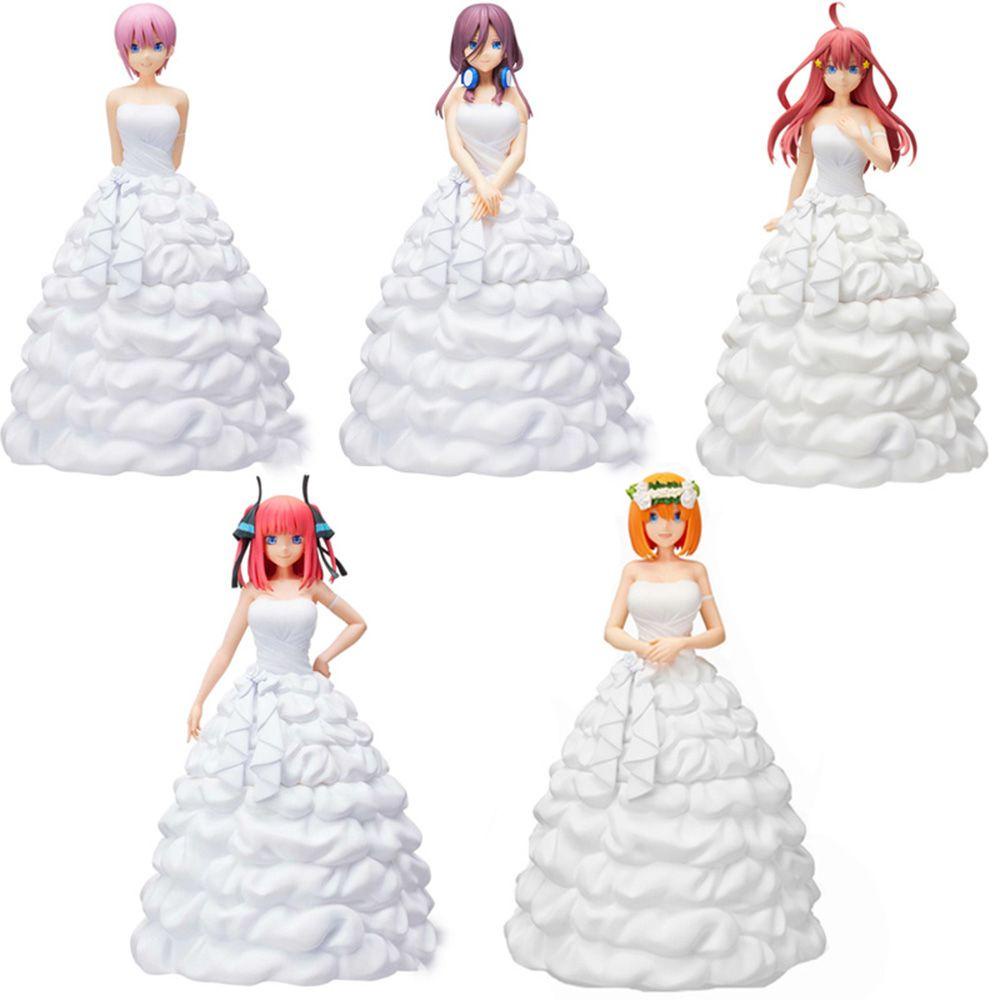 5pcs Action Figure Anime Pengantin Wanita Bahan PVC Untuk Dekorasi