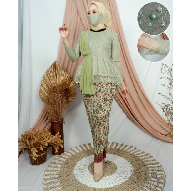 KEBAYA MODERN - KEBAYA PESTA - SET AURORA SELENDANG - BY JN