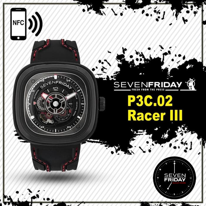 Jam Tangan Pria - Arloji Cowok Seven Friday P3C-02 SevenFriday P3C/02 NFC Automatic Men Watch TERLAR