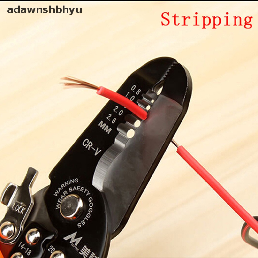Adawnshbhyu Cable wire stripper cutter crimper Alat Tang crimping terminal Otomatis