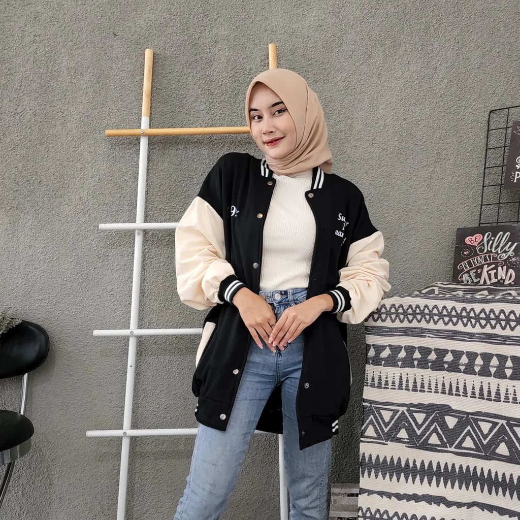 SUMMER 199X 2XL 3XL Jacket Baseball Varcity Oversize | Outerwear Pria Wanita Fashion Terkini Korean Style