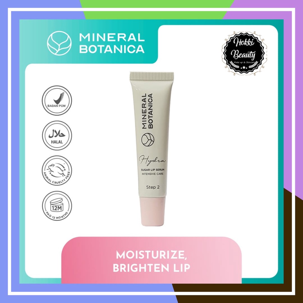 Mineral Botanica Hydra Sugar Lip Scrub dan Lip serum Intensive Care