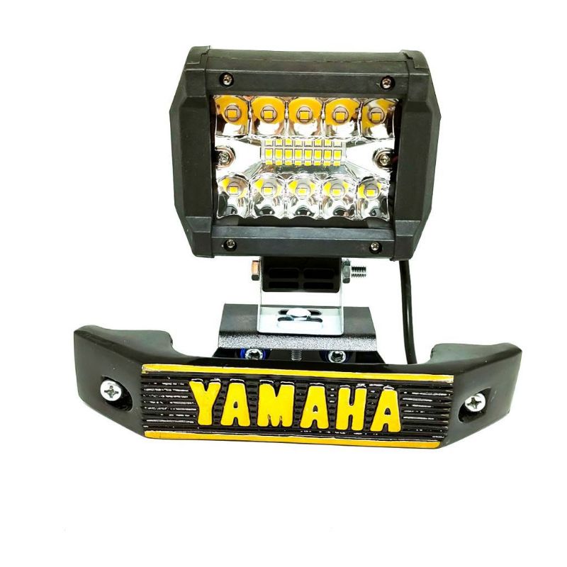 Lampu Tembak Sorot 18 Mata led Kedip + Breket Kumis Rx King Logo Yamaha Plus Saklar On Of