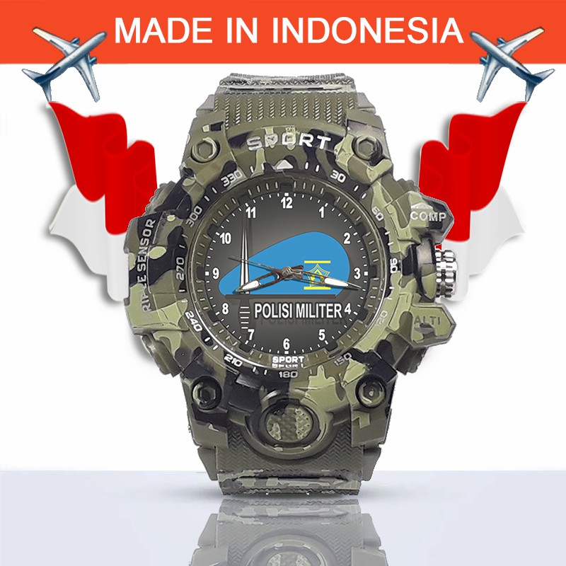 {Istimewa} Jam Tangan POLISI MILITER -Hijau Army Water Resistant