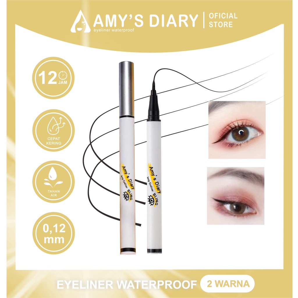 Eyeliner pen Amy's Diary waterproof anti smudge smooth fast dry long lasting matte smooth easy to use