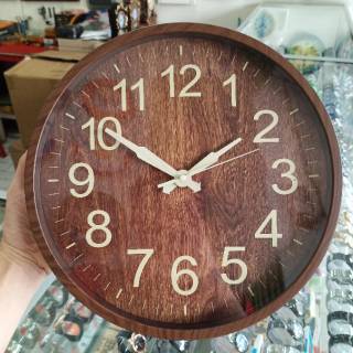  Jam  Dinding  wood Minimalis klasik jam  dinding  motif kayu  