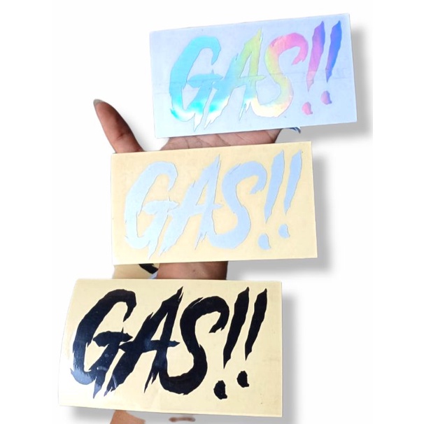 Sticker GAS!! sticker cutting gas sticker gass tangki cb gl mp tiger ukuran panjang 12cm tinggi 7cm