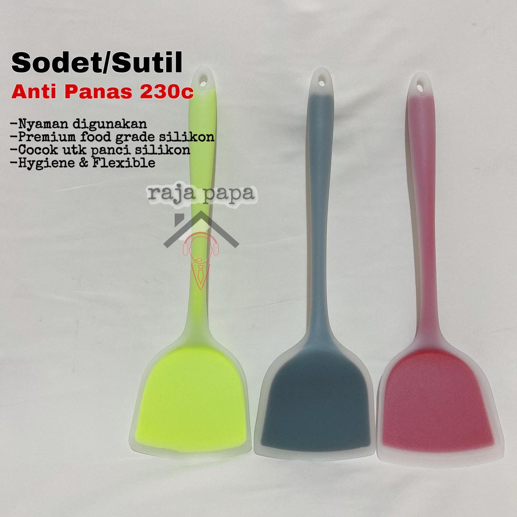 Sodet Silikon / Sutil Silikon Tahan Panas Spatula Silikon