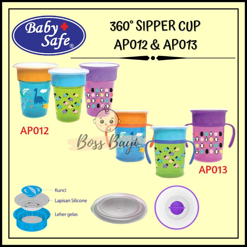 BABY SAFE 360° Sipper Cup-Training Cup-Gelas Minum Anak AP012 AP013