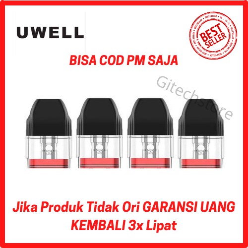 Catridge Uwell Caliburn Koko Catridge / Kuy Pod / Kuy Pods / Coil Vape(isi 4 pcs)