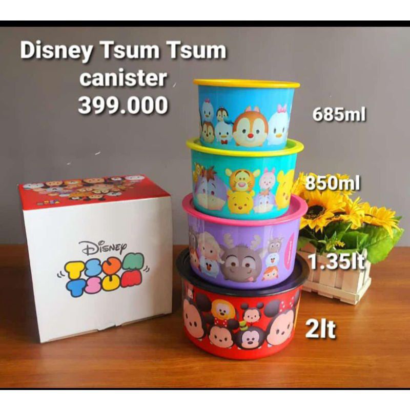 

Tuperware Disney Tsum Tsum Canister 4pcs Toples
