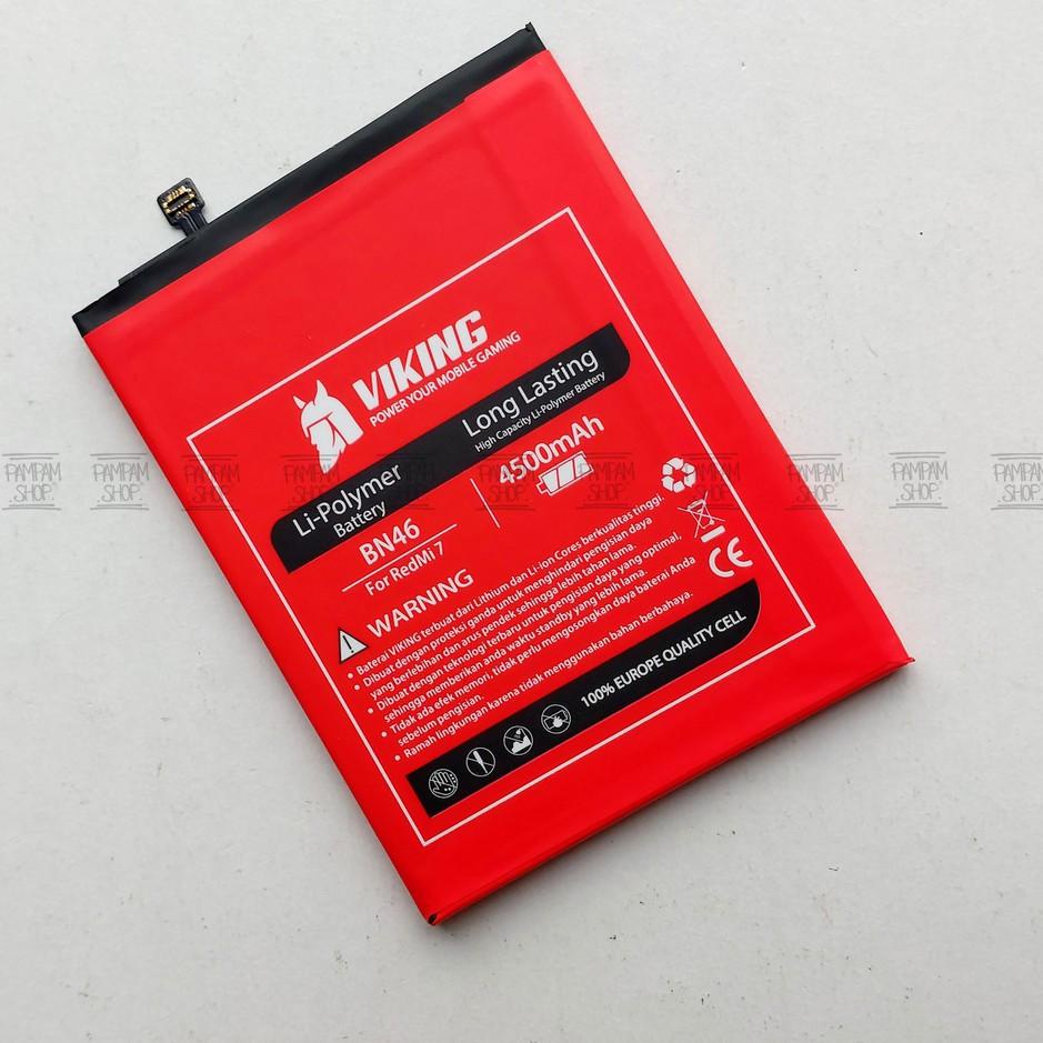 Lebih Irit Baterai VIKING Double Power Original XiaoMi BN46 Redmi 7 Note 8 Batre Batrai Battery Handphone HP