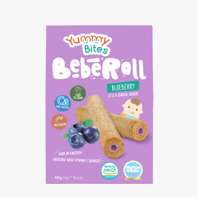 Yummy Bites - Bebe Roll Blueberry 40g