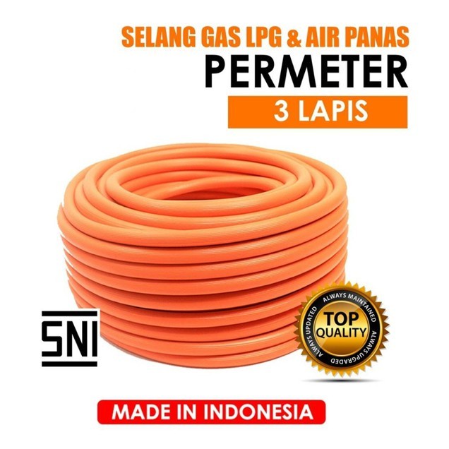 Selang Gas 3 Lapis Tekanan Tinggi Harga Meteran Free Klem Selang - Selang Gas LPG 3 Lapis High Pressure