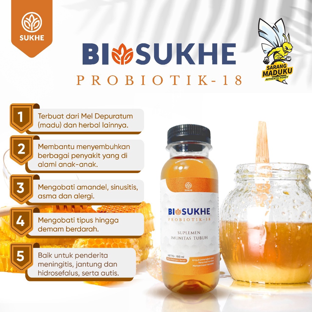 BioSukhe 18 Probiotik daya tahan tubuh dan lambung anak
