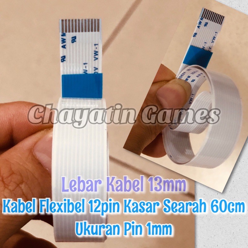 Kabel Flexibel 12 Pin Kasar Searah Panjang 60cm - Ukuran Pin 1mm