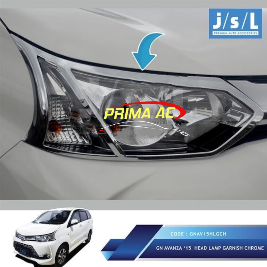 PROMO / CUCI GUDANG DISKON  JSL GARNISH HEAD LAMP LIS LAMPU DEPAN AVANZA / XENIA GRAND NEW 2015-2018