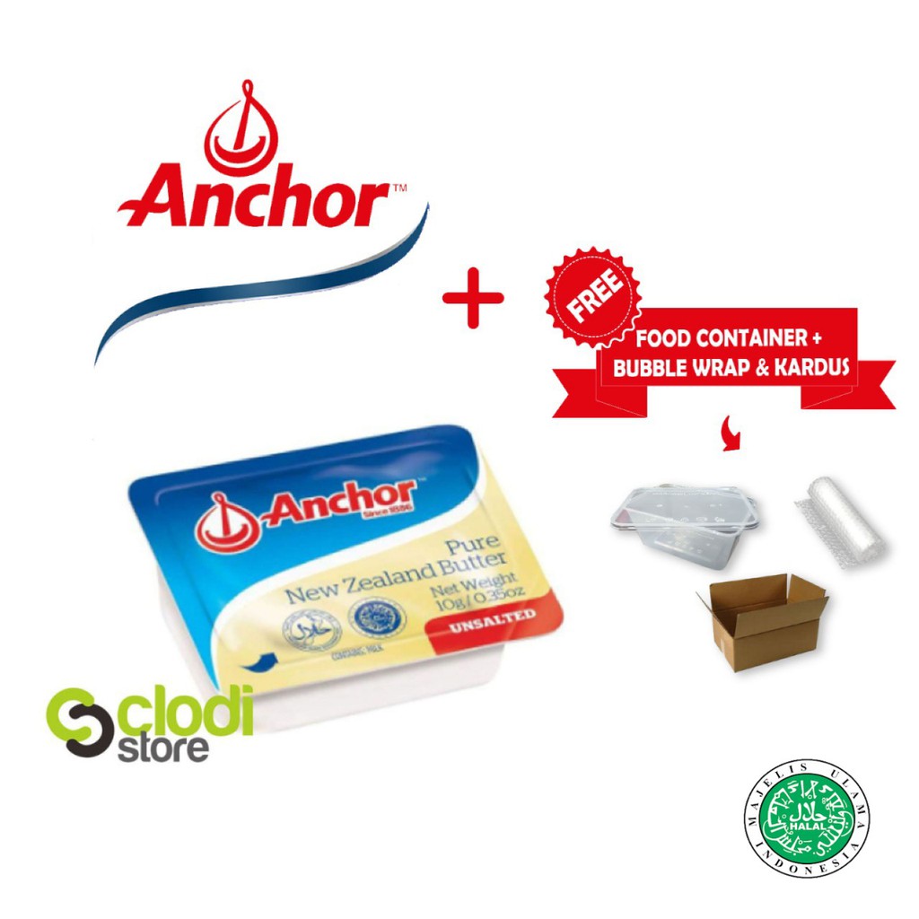 Anchor Unsalted Butter Mini Portion 10 UB 10g Unsalted Butter MPASI