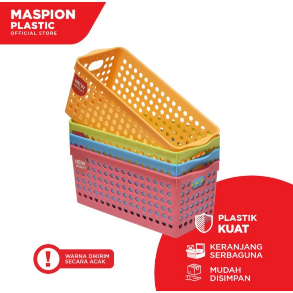 Keranjang Serbaguna Maspion Stock Basket Wide B KS116 Tempat Obat Uang Tempat Bumbu Keranjang Bumbu