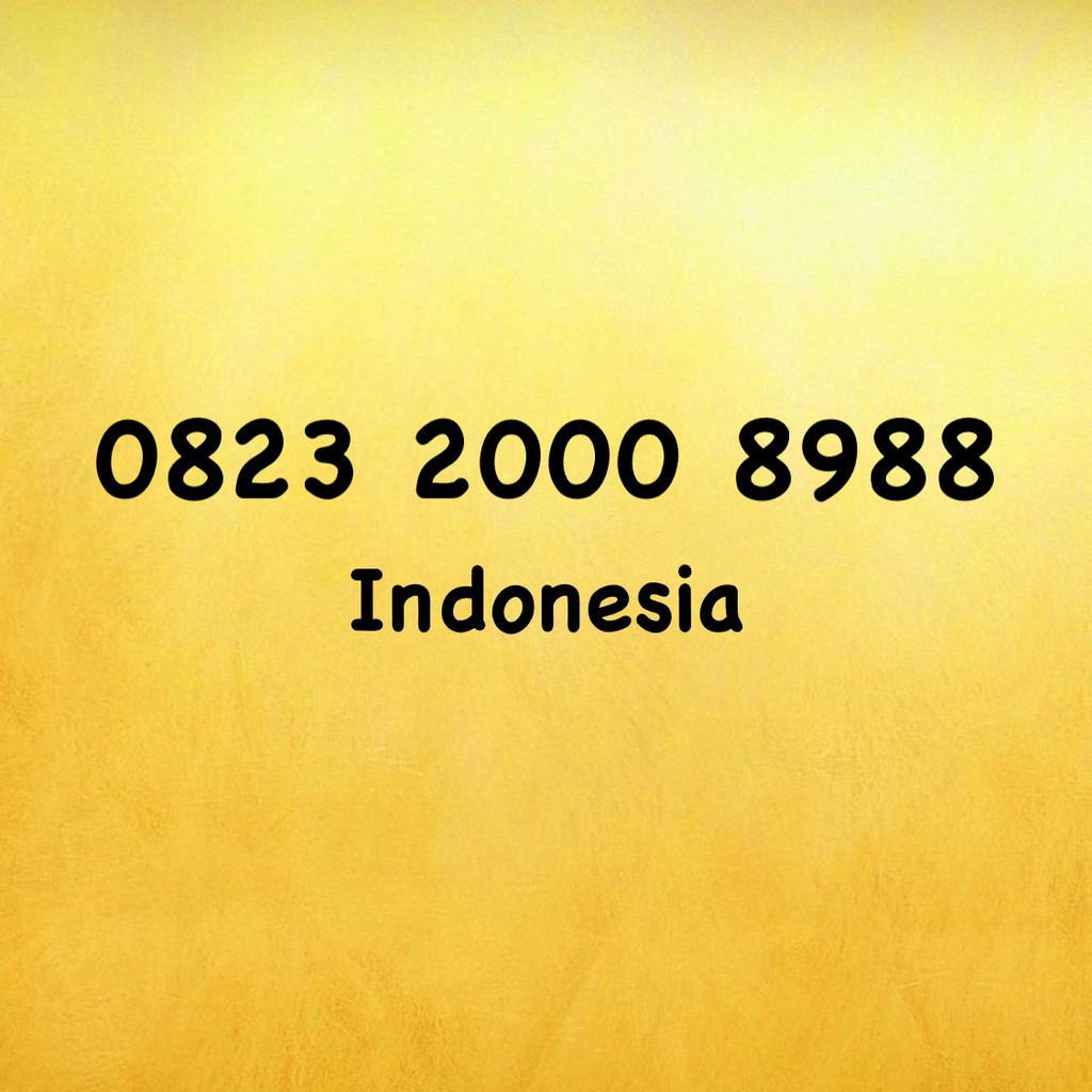 Nomor Cantik Kartu AS Urut Tangga - 88 - 89 - 988 - 0823 2000 8988