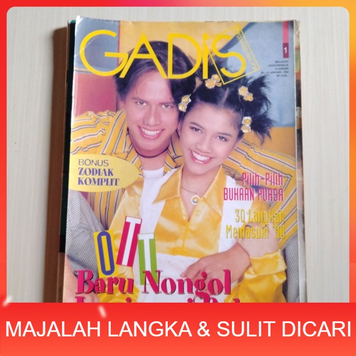 Majalah GADIS No.1 Jan 1998 PIERRE ROLAND & ELVIEN PRIANNY Langka