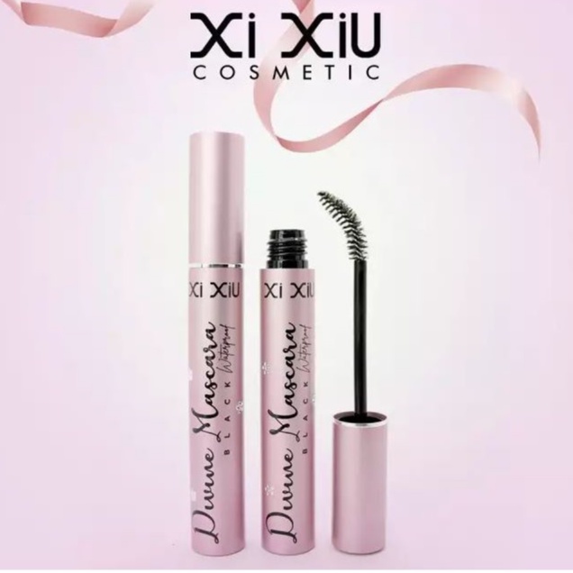 ❤ RATU ❤  Xi Xiu Divine | Lovely | Black Mascara Eyeliner Pen 2in1 Waterproof Volumizing BPOM✔️