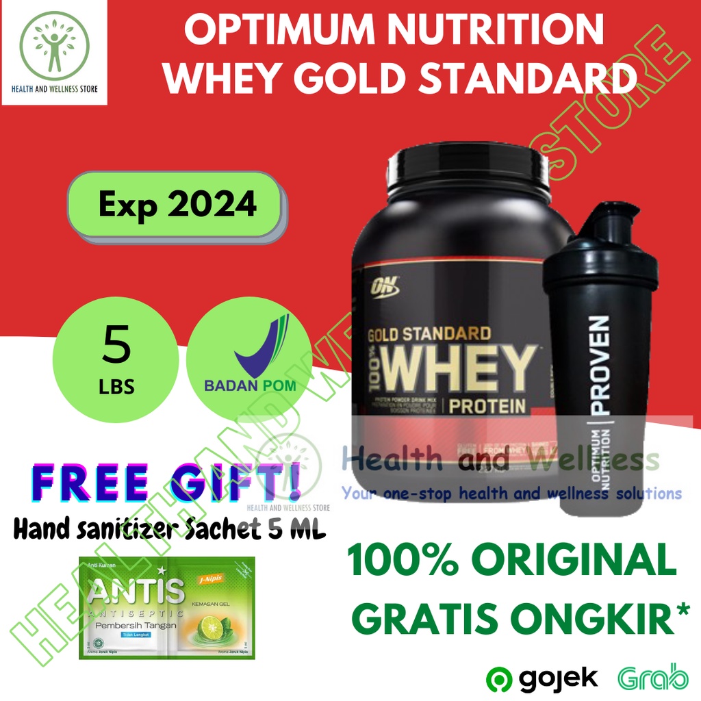 Jual OPTIMUM NUTRITION ON 100% WHEY GOLD STANDARD 5 LBS FITNESS PROTEIN ...