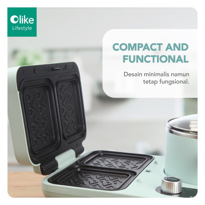Olike Breakfast Sandwich Maker Garansi Resmi