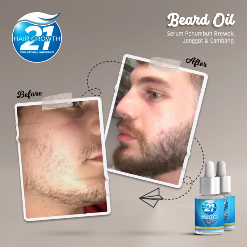 Beard Oil 21H - Penumbuh Brewok - Jenggot - Kumis  30 ML