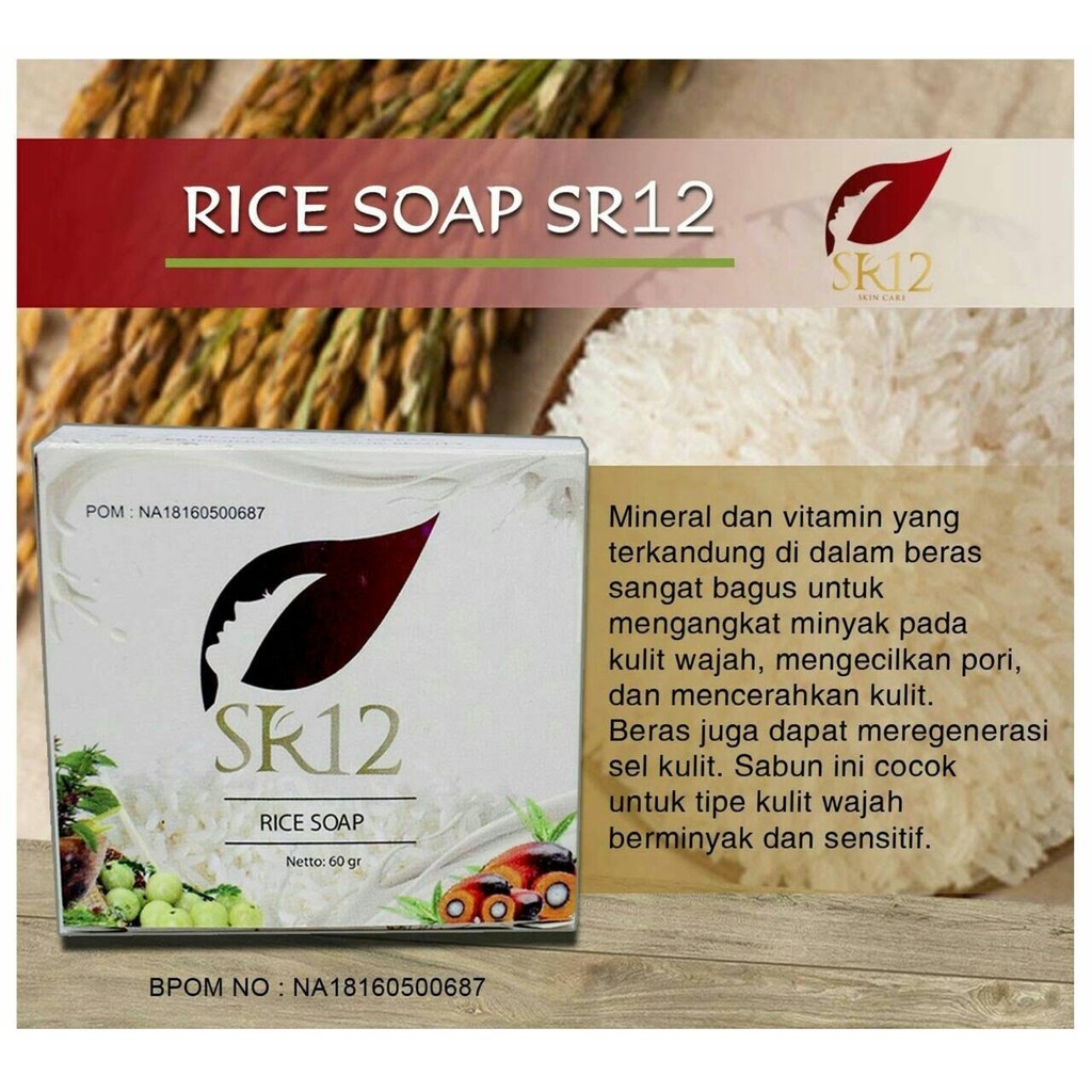 

NEW.... SR12 Rice Herbal Soap - Sabun Herbal Untuk Kesehatan Wajah dan Kulit