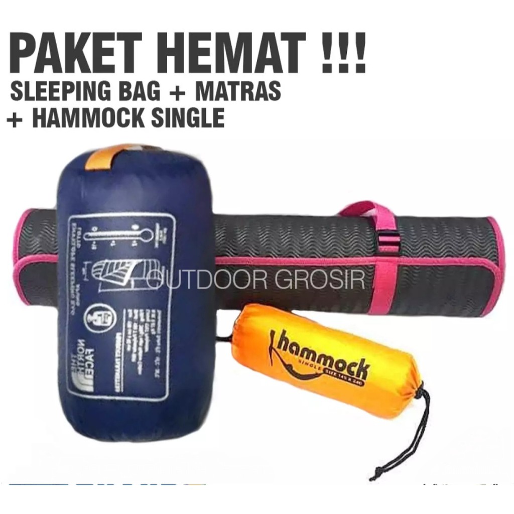 Paket Hemat bayar di tempat COD - Sleeping Bag Bantal