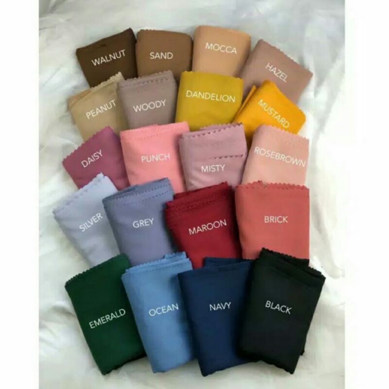 LASER CUT SQUARE SEGI EMPAT SYARI JUMBO VOAL ULTRAFINE SILK POLOS