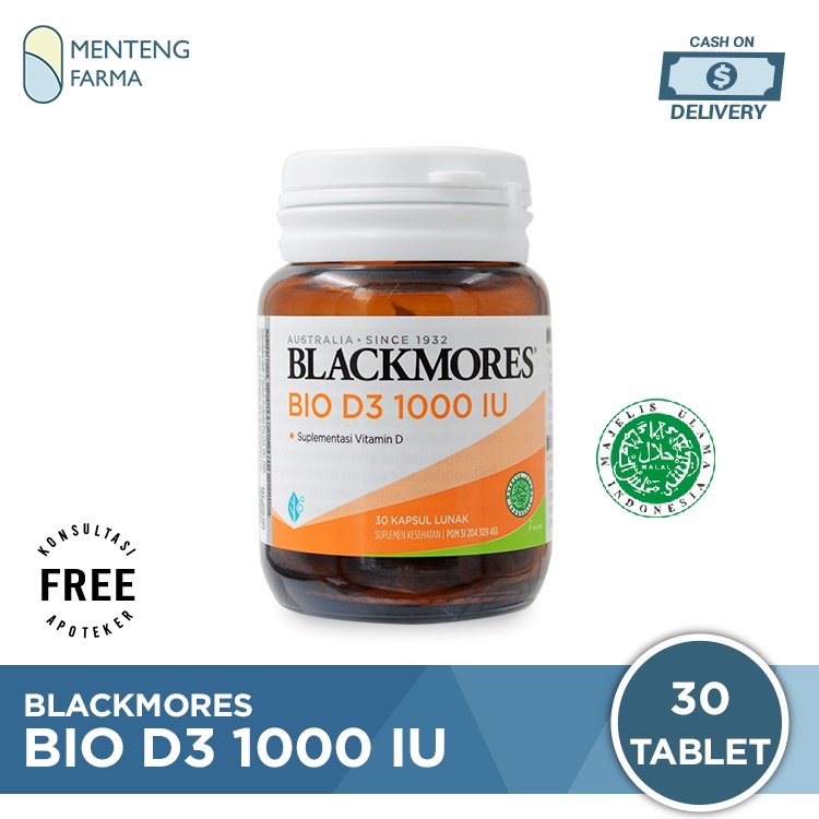 Blackmores Bio D3 1000 IU 30 Kapsul - Suplementasi Vitamin D