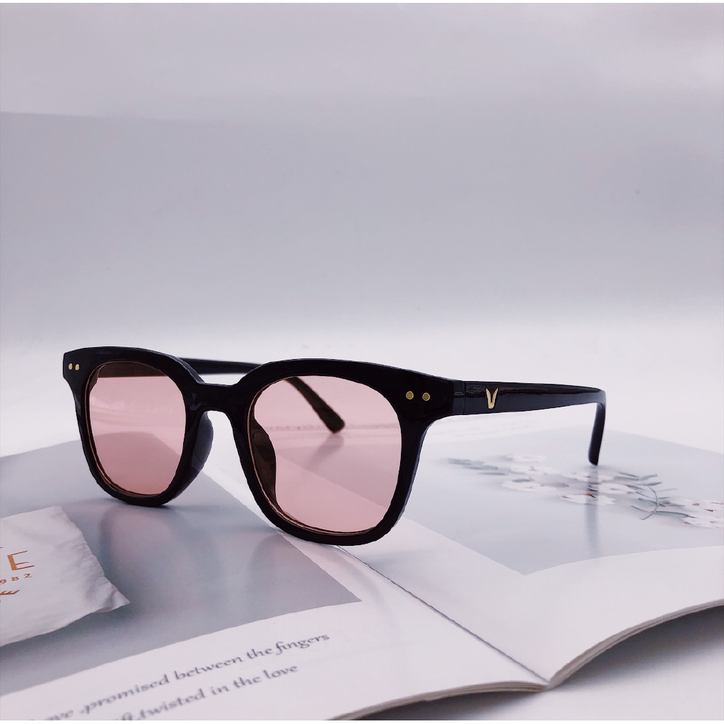 Fashion square ins trend men and women sunglasses metal hinges