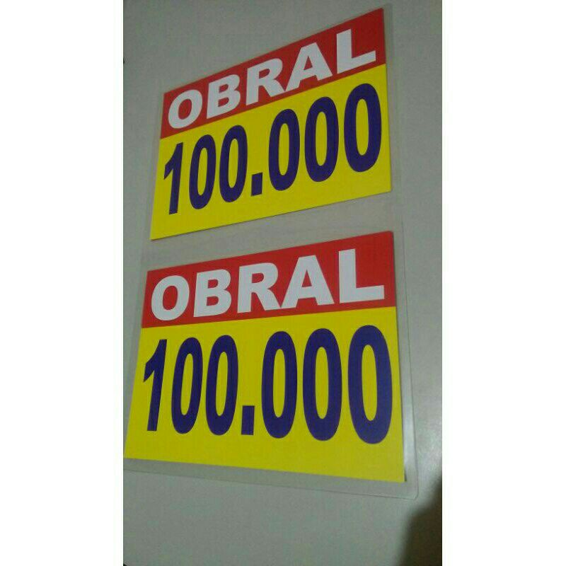 

Harga Obral Laminating /1Folio dapat 2 pcs / Hargaobral / Obralan / Bandrol Harga