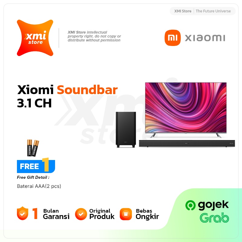 Xiaomi Soundbar 3.1 ch Speaker Bluetooth Subwoofer/ Mi Soundbar 3.1 ch