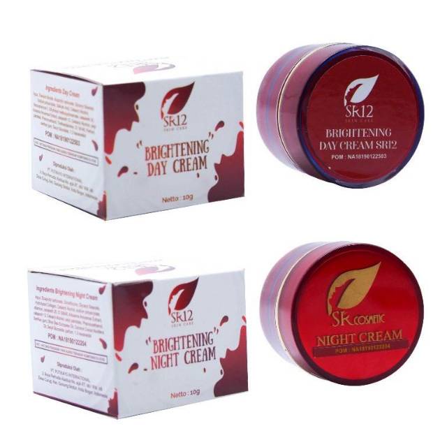 Acne Moist Cream Day & Night SR12 / Krim Untuk Jerawat Bruntusan / Cream Paket / Acne Cream Herbal