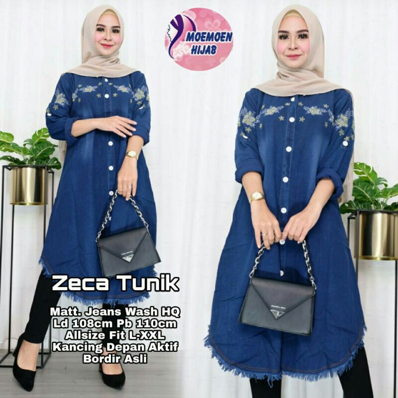 LONG TUNIK bahan Jeans