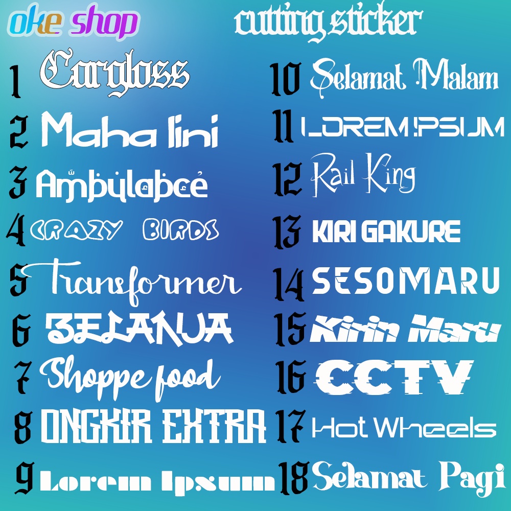 STIKER CUTTING STICKER NAMA HELM LAPTOP MOTOR CUSTOM