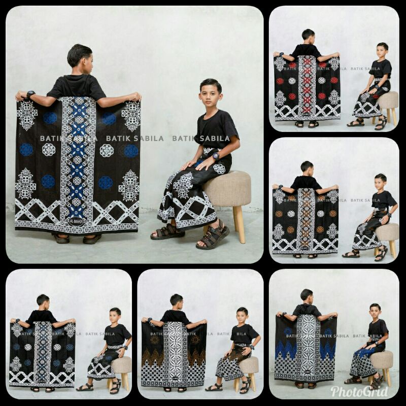 Sarung batik anak /pekalongan/motifnaga/macan/gunungan/becak/sepeda/benowo/almahdihh