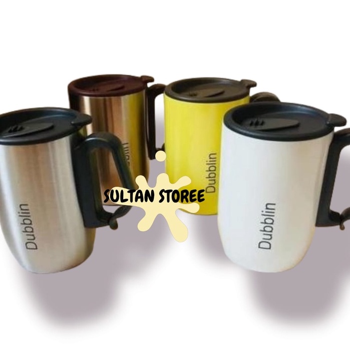 Mug Gelas Cangkir Tahan Panas Dubblin Polo 350 ML / MUG DUBBLIN MUG Kopi Teh Stainless Stell
