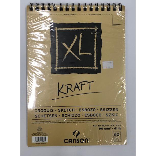

(PERALATAN MENGGAMBAR) CANSON XL KRAFT PAD A4 90 GSM 60 LBR TERLARIS