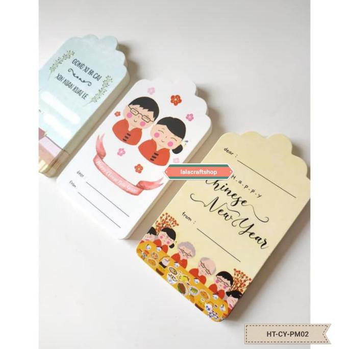 

FALSH SALE HANG TAG HAPPY CHINESE NEW YEAR PERSEGI +TALI CRAFT/MIX MOTIF/25 - Motif 02