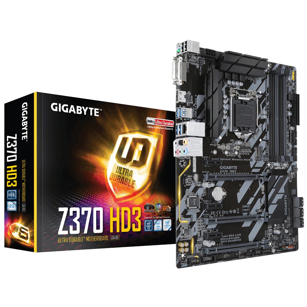 Motherboard Intel Gigabyte GA-Z370-HD3 soket LGA1151 coffeelake gen 8 Z370 DDR4