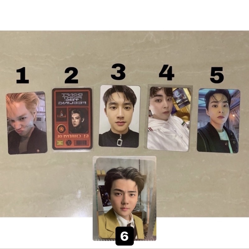 PHOTOCARD DFTF KAI D.O CHANYEOL XIUMIN KAI SEHUN